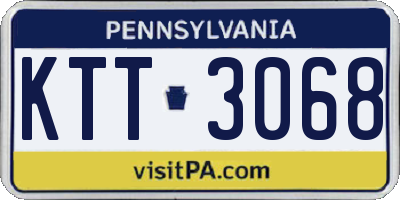 PA license plate KTT3068
