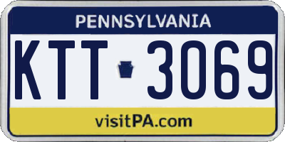 PA license plate KTT3069