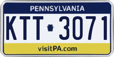 PA license plate KTT3071