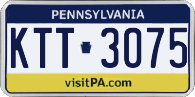 PA license plate KTT3075