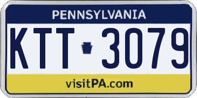 PA license plate KTT3079