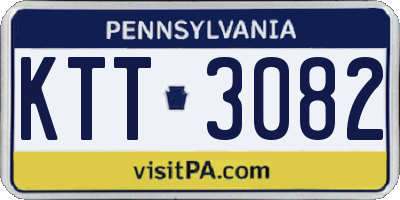 PA license plate KTT3082