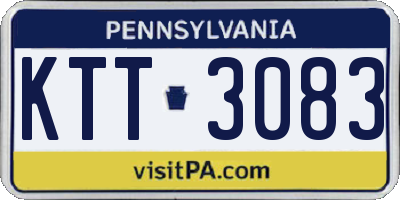 PA license plate KTT3083