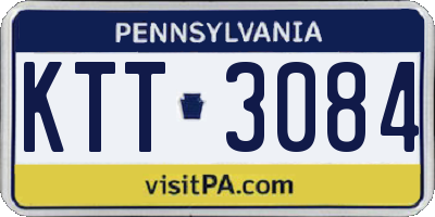 PA license plate KTT3084