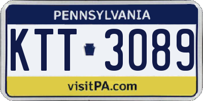 PA license plate KTT3089