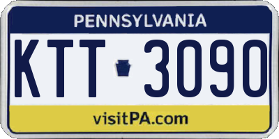 PA license plate KTT3090