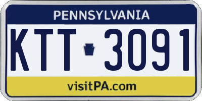 PA license plate KTT3091
