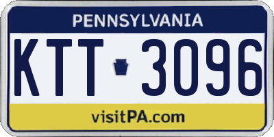 PA license plate KTT3096