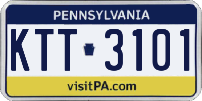 PA license plate KTT3101