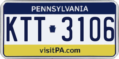 PA license plate KTT3106