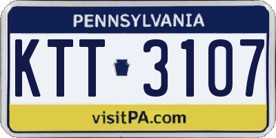 PA license plate KTT3107