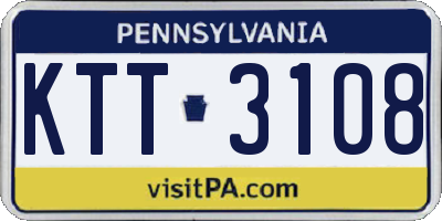 PA license plate KTT3108