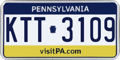 PA license plate KTT3109