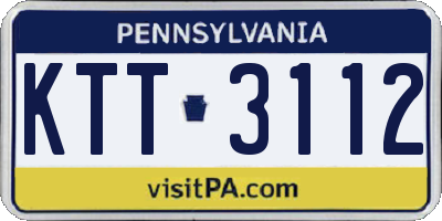 PA license plate KTT3112