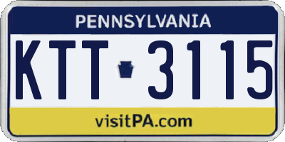 PA license plate KTT3115