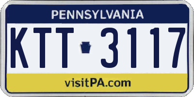 PA license plate KTT3117