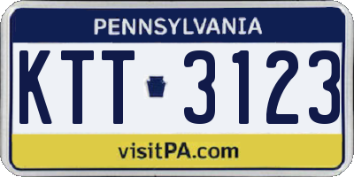 PA license plate KTT3123