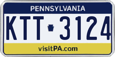 PA license plate KTT3124