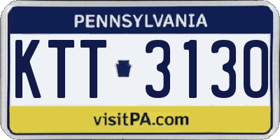 PA license plate KTT3130