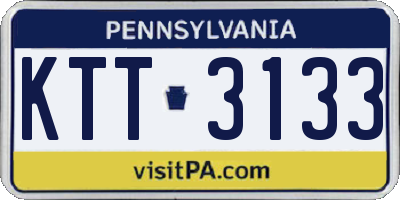 PA license plate KTT3133