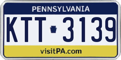 PA license plate KTT3139