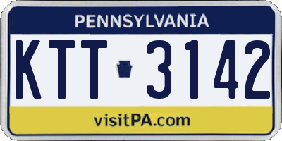 PA license plate KTT3142