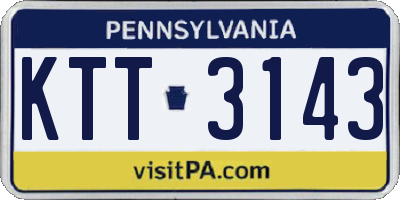 PA license plate KTT3143