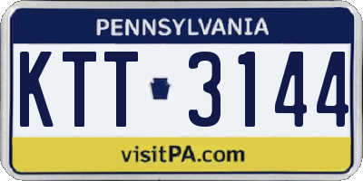 PA license plate KTT3144