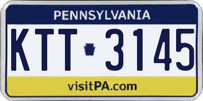 PA license plate KTT3145