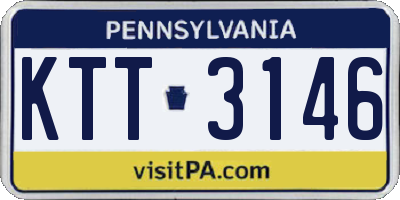 PA license plate KTT3146