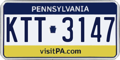 PA license plate KTT3147