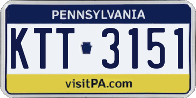 PA license plate KTT3151