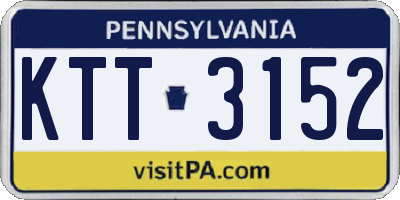 PA license plate KTT3152