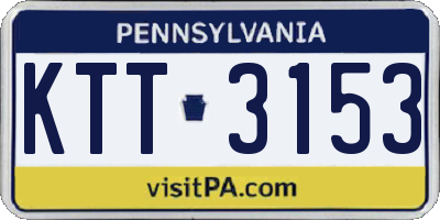 PA license plate KTT3153