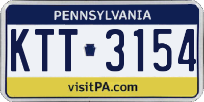 PA license plate KTT3154
