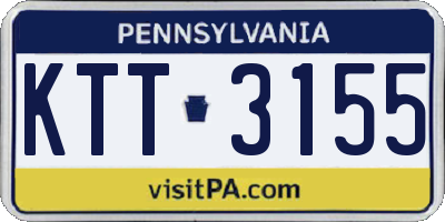 PA license plate KTT3155