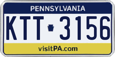 PA license plate KTT3156