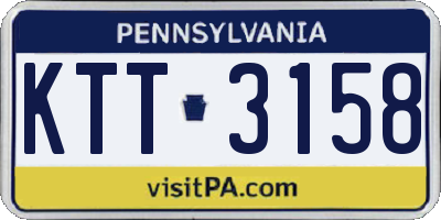 PA license plate KTT3158