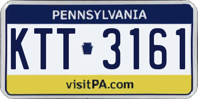 PA license plate KTT3161
