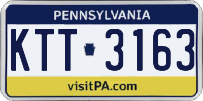 PA license plate KTT3163