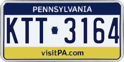 PA license plate KTT3164
