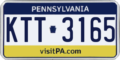 PA license plate KTT3165