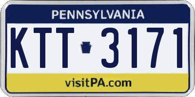 PA license plate KTT3171