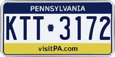 PA license plate KTT3172