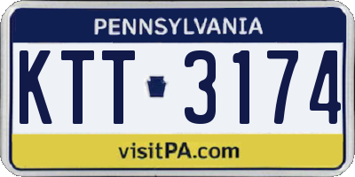 PA license plate KTT3174