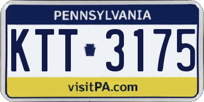 PA license plate KTT3175