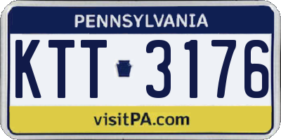 PA license plate KTT3176