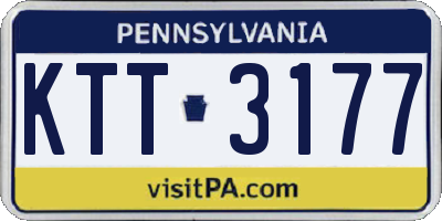 PA license plate KTT3177