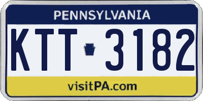 PA license plate KTT3182