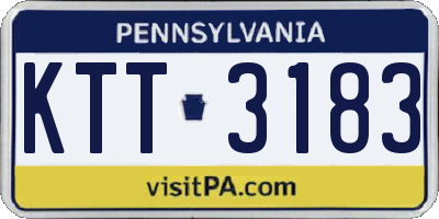 PA license plate KTT3183